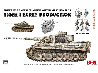 Sd.Kfz.181 Tiger I Early Production Kursk 1943 With Engine & Wittmann (Resin Figure) Updated Version - image 1