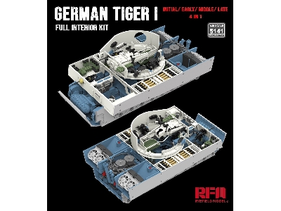 Tiger I Full Interior Kit: Initial/ Early/ Middle/ Late Production 4 In 1 - image 1