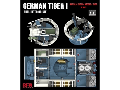 Tiger I Full Interior Kit: Initial/ Early/ Middle/ Late Production 4 In 1 - image 2