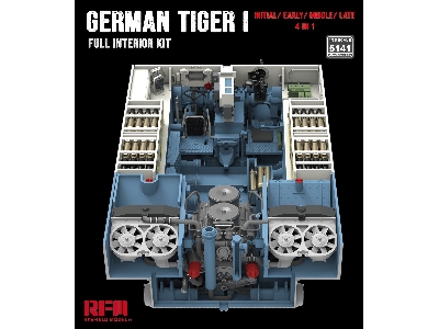 Tiger I Full Interior Kit: Initial/ Early/ Middle/ Late Production 4 In 1 - image 3