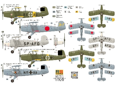 Bucker Bu-131 D - 5 Decal Options For Luftwaffe / Japan And Poland - image 2