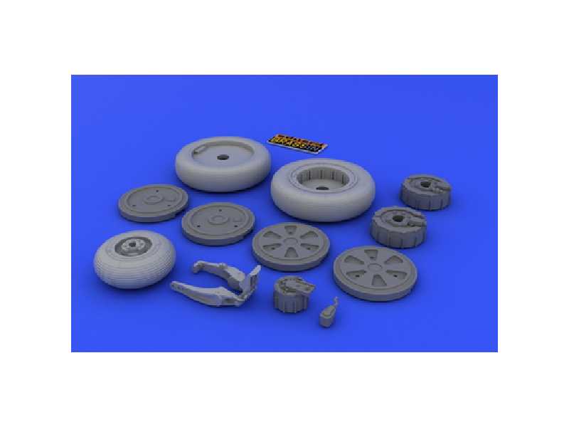 MiG-21 wheels 1/48 - Eduard - image 1