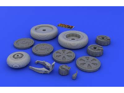 MiG-21 wheels 1/48 - Eduard - image 2