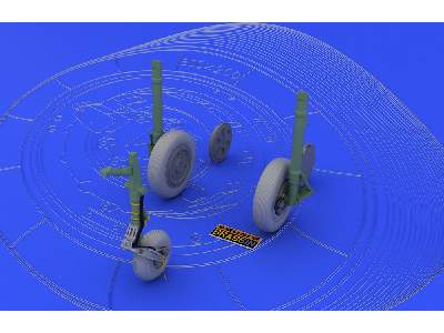 MiG-21 wheels 1/48 - Eduard - image 4