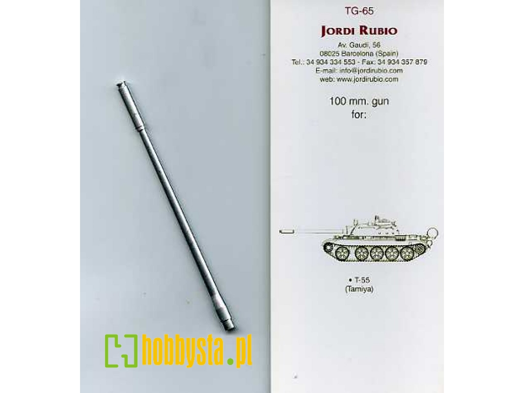 Soviet T-55 - 100mm Gun Barrel (For Tamiya Kits) - image 1 Soviet T-55 - 100mm Gun Barrel (For Tamiya Kits) - image 1