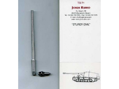Sturer Emil - 12,8 Cm Gun Barrel (For Trumpeter 00350 Kits) - image 1