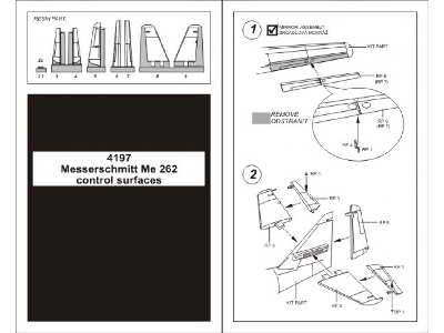 Me 262A Schwalbe control surfaces - Tamiya - image 2