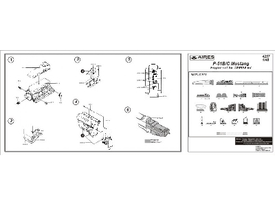 P-51B/C Mustang engine set - Tamiya - image 2