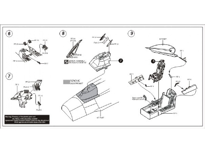 F-16N Viper cockpit set - Hasegawa - image 3
