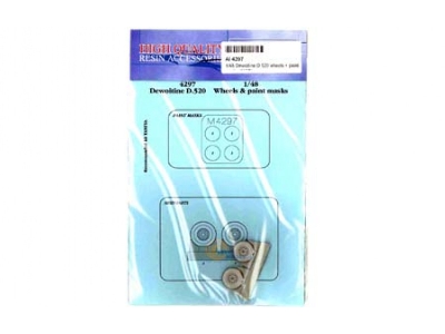 Dewoitine D,520 wheels + paint mask - Tamiya - image 1