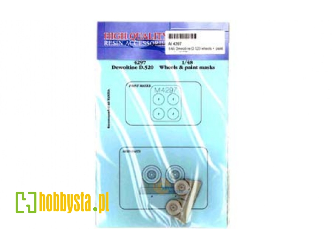 Dewoitine D,520 wheels + paint mask - Tamiya - image 1 Dewoitine D,520 wheels + paint mask - Tamiya - image 1