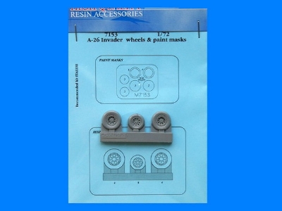 A-26 Invader wheels + paint mask - Italeri - image 1