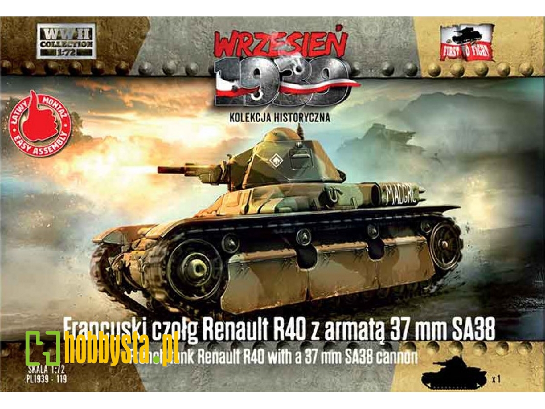 French Renault R40 light tank with SA38 cannon - image 1 French Renault R40 light tank with SA38 cannon - image 1