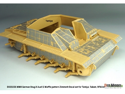 Wwii German Stug.Iii Ausf.G Waffle Pattern Zimmerit Decal Set (For Tamiya/Takom/Rfm) - image 6