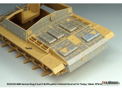 Wwii German Stug.Iii Ausf.G Waffle Pattern Zimmerit Decal Set (For Tamiya/Takom/Rfm) - image 8