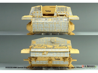Wwii German Stug.Iii Ausf.G Waffle Pattern Zimmerit Decal Set (For Tamiya/Takom/Rfm) - image 10