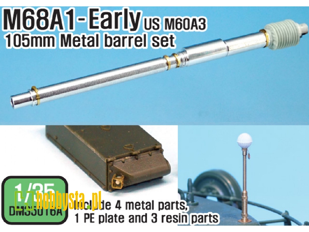 M68a1 105mm Metal Barrel Early Type(For 1/35 M60a3) - image 1 M68a1 105mm Metal Barrel Early Type(For 1/35 M60a3) - image 1