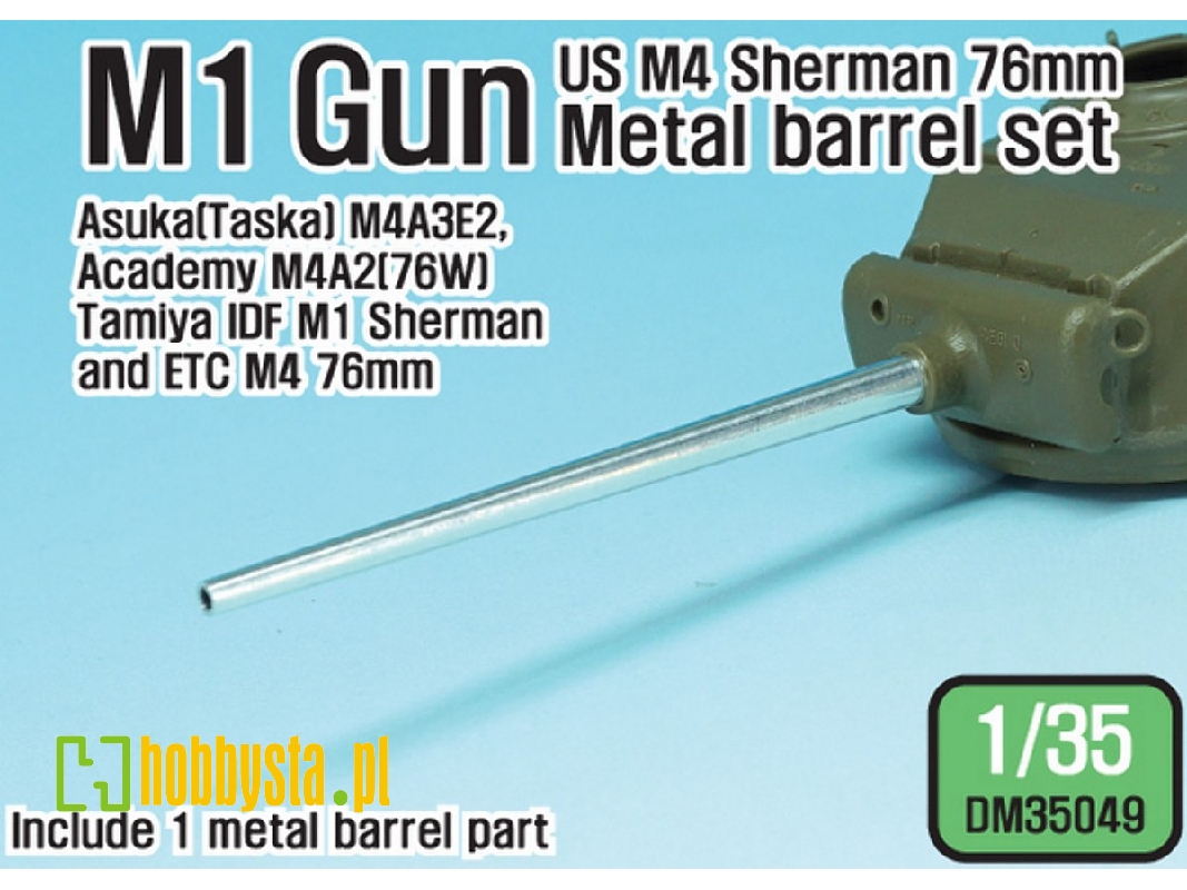 Us M4 Sherman 76mm M1 Metal Barrel Set (For 1/35 Sherman 76(W) Kit) - image 1 Us M4 Sherman 76mm M1 Metal Barrel Set (For 1/35 Sherman 76(W) Kit) - image 1