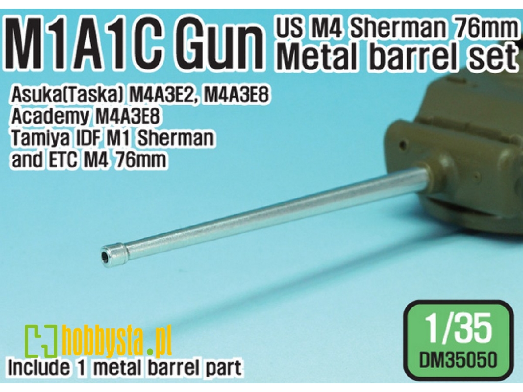 Us M4 Sherman 76mm M1a1c Metal Barrel Set (For 1/35 Sherman 76(W) Kit) - image 1 Us M4 Sherman 76mm M1a1c Metal Barrel Set (For 1/35 Sherman 76(W) Kit) - image 1