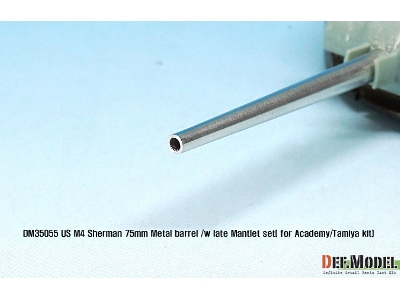 Us M4 Sherman 75mm Metal Barrel /W Late Mantlet Set( For Academy/Tamiya Kit) - image 4
