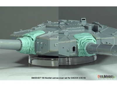 T-90 Russian Mbt Mantlet Canvas Cover Set (For Zvezda) - image 7