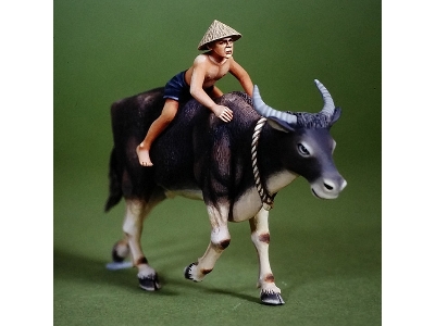 Water Buffalo & Boy - image 1