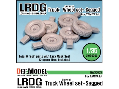 U.K Lrdg Truck Wheel Set (For Tamiya 1/35) - image 1