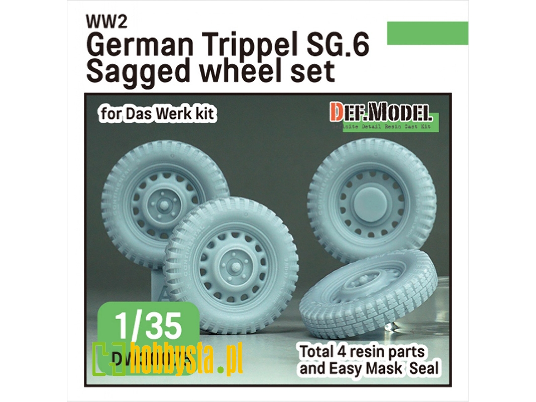 Ww2 German Trippel Sg.6 Sagged Wheel Set (For Das Werk) - image 1 Ww2 German Trippel Sg.6 Sagged Wheel Set (For Das Werk) - image 1