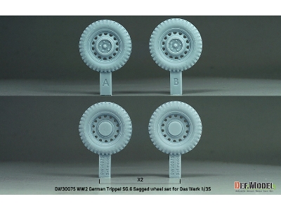 Ww2 German Trippel Sg.6 Sagged Wheel Set (For Das Werk) - image 3