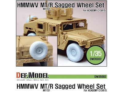 Hmmwv Mt/R Wheel Set  (For Academy 1/35 M1151) - image 1