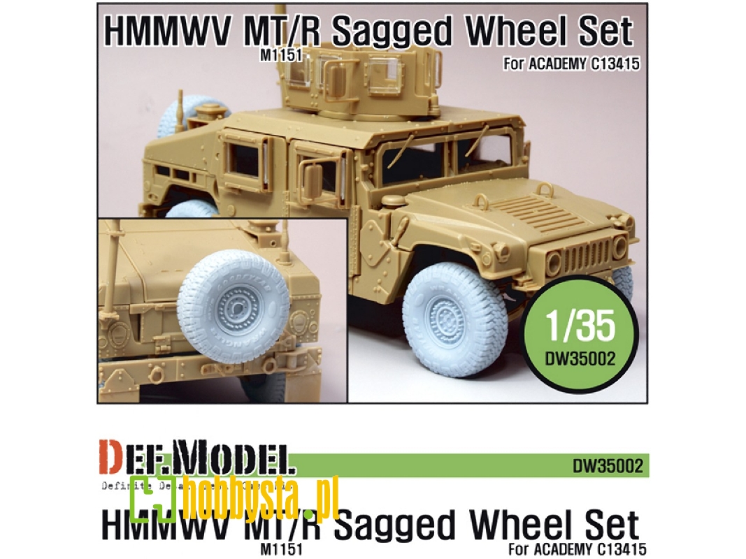 Hmmwv Mt/R Wheel Set  (For Academy 1/35 M1151) - image 1