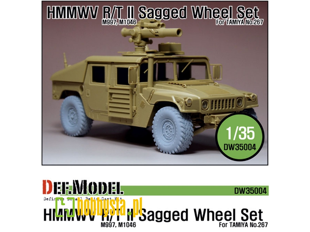 Hmmwv R/T Ii Sagged Wheel Set Sagged (For Tamiya 1/35 M1046) - image 1 Hmmwv R/T Ii Sagged Wheel Set Sagged (For Tamiya 1/35 M1046) - image 1