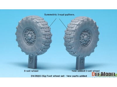 M923a1 Big Foot Truck Mich. Xl Sagged Wheel Set (For Italeri 1/35) - image 5