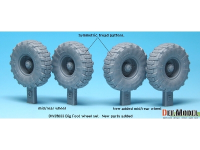 M923a1 Big Foot Truck Mich. Xl Sagged Wheel Set (For Italeri 1/35) - image 6