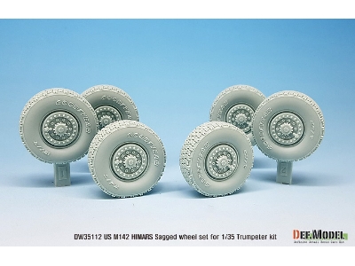 Us M142 Himars Sagged Wheel Set ( For Trumpeter 1/35) - image 3