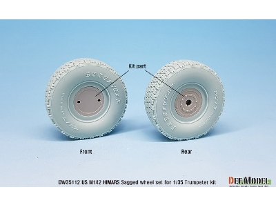 Us M142 Himars Sagged Wheel Set ( For Trumpeter 1/35) - image 4
