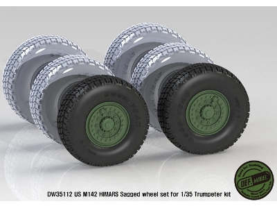 Us M142 Himars Sagged Wheel Set ( For Trumpeter 1/35) - image 7