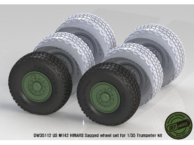 Us M142 Himars Sagged Wheel Set ( For Trumpeter 1/35) - image 8