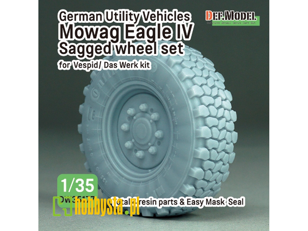 German Utility Vehicles Mowag Eagle Iv Sagged Wheel Set (For Vespid/Das Werk Kit) - image 1 German Utility Vehicles Mowag Eagle Iv Sagged Wheel Set (For Vespid/Das Werk Kit) - image 1