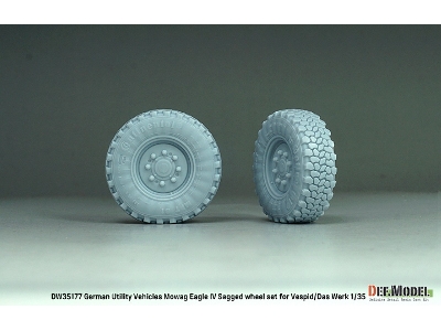 German Utility Vehicles Mowag Eagle Iv Sagged Wheel Set (For Vespid/Das Werk Kit) - image 4