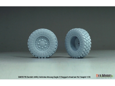 Danish Utility Vehicles Mowag Eagle Iv Sagged Wheel Set (For Vespid Kit) - image 4
