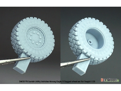 Danish Utility Vehicles Mowag Eagle Iv Sagged Wheel Set (For Vespid Kit) - image 5