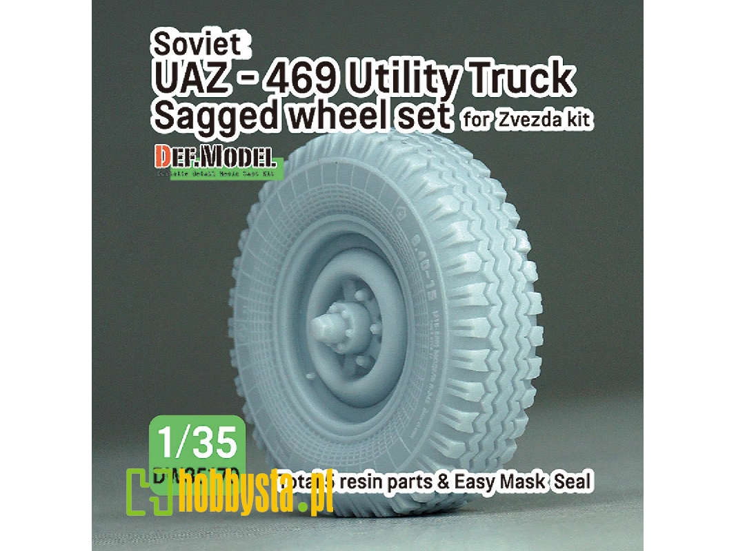 Soviet Uaz-469 Utility Truck Sagged Wheel Set (For Zvezda Kit) - image 1 Soviet Uaz-469 Utility Truck Sagged Wheel Set (For Zvezda Kit) - image 1