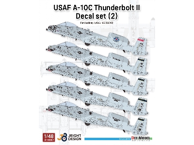 Usaf A-10c Thunderbolt Ii Decal Set (2) (For Academy 12348) - image 1