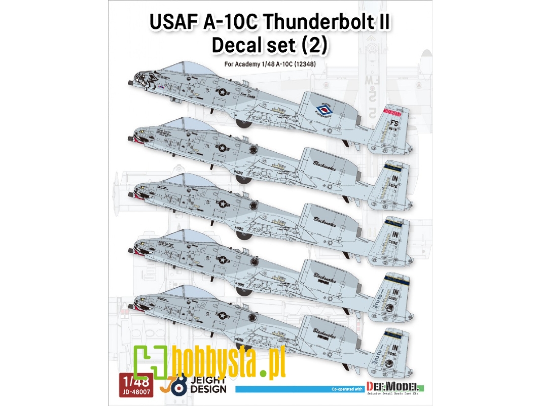 Usaf A-10c Thunderbolt Ii Decal Set (2) (For Academy 12348) - image 1 Usaf A-10c Thunderbolt Ii Decal Set (2) (For Academy 12348) - image 1