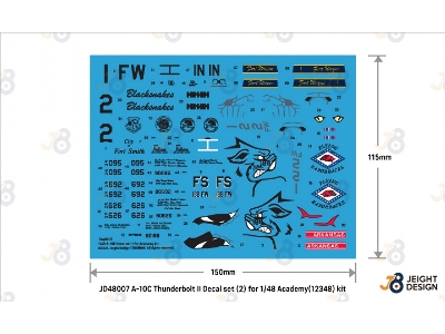Usaf A-10c Thunderbolt Ii Decal Set (2) (For Academy 12348) - image 2