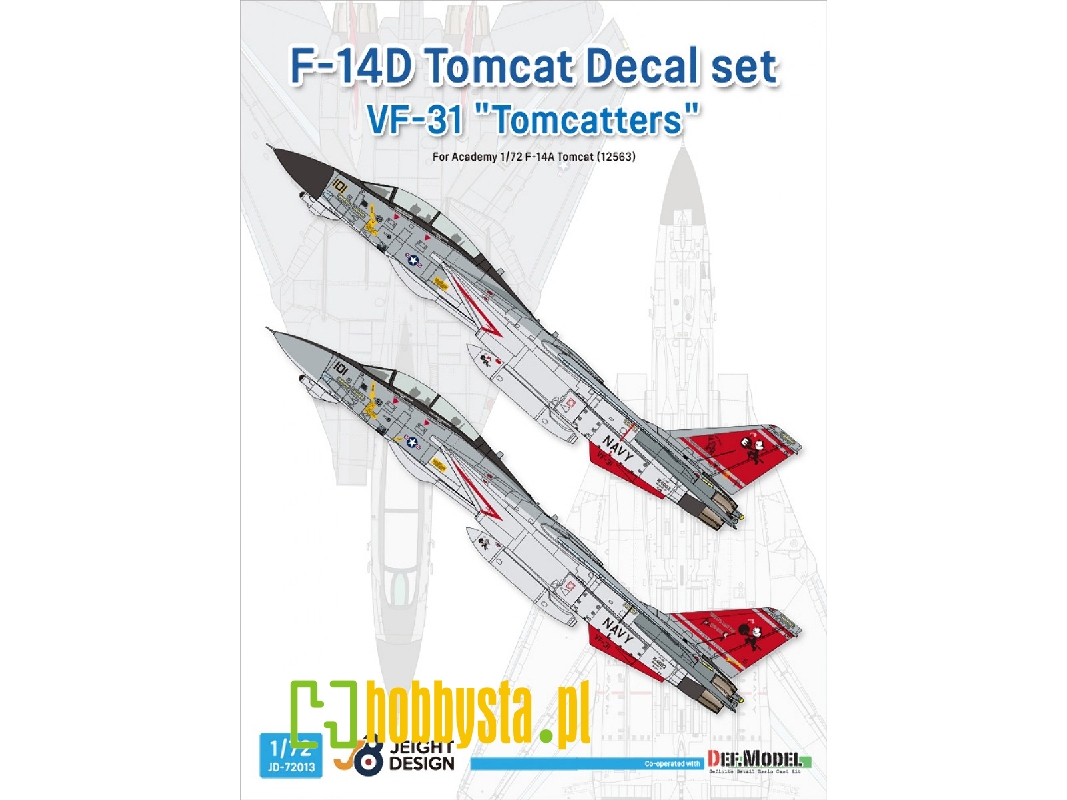 F-14d Tomcat Decal Set, Vf-31 'tomcatters' (For Academy 12563) - image 1 F-14d Tomcat Decal Set, Vf-31 'tomcatters' (For Academy 12563) - image 1