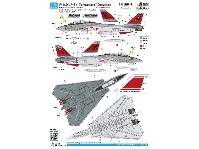 F-14d Tomcat Decal Set, Vf-31 'tomcatters' (For Academy 12563) - image 4
