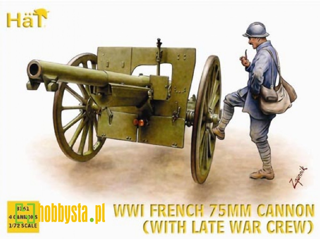 Wwi French 75mm Gun With Late War Crew - image 1 Wwi French 75mm Gun With Late War Crew - image 1