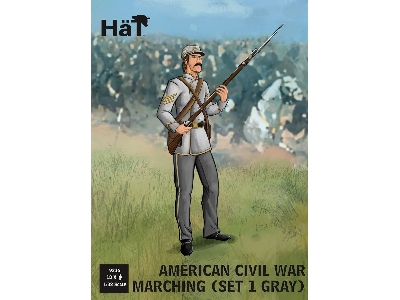 Confederate Infantry Marching Set 1 - 18 Figures (American Civil War 1861-1865) - image 1